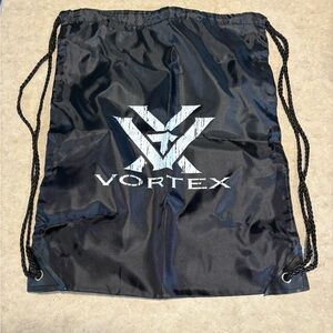 Black Vortex Drawstring Bag